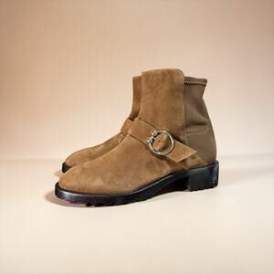 Stuart Weitzman Luxering Boot Brown Suede Womens Shoe Size 9